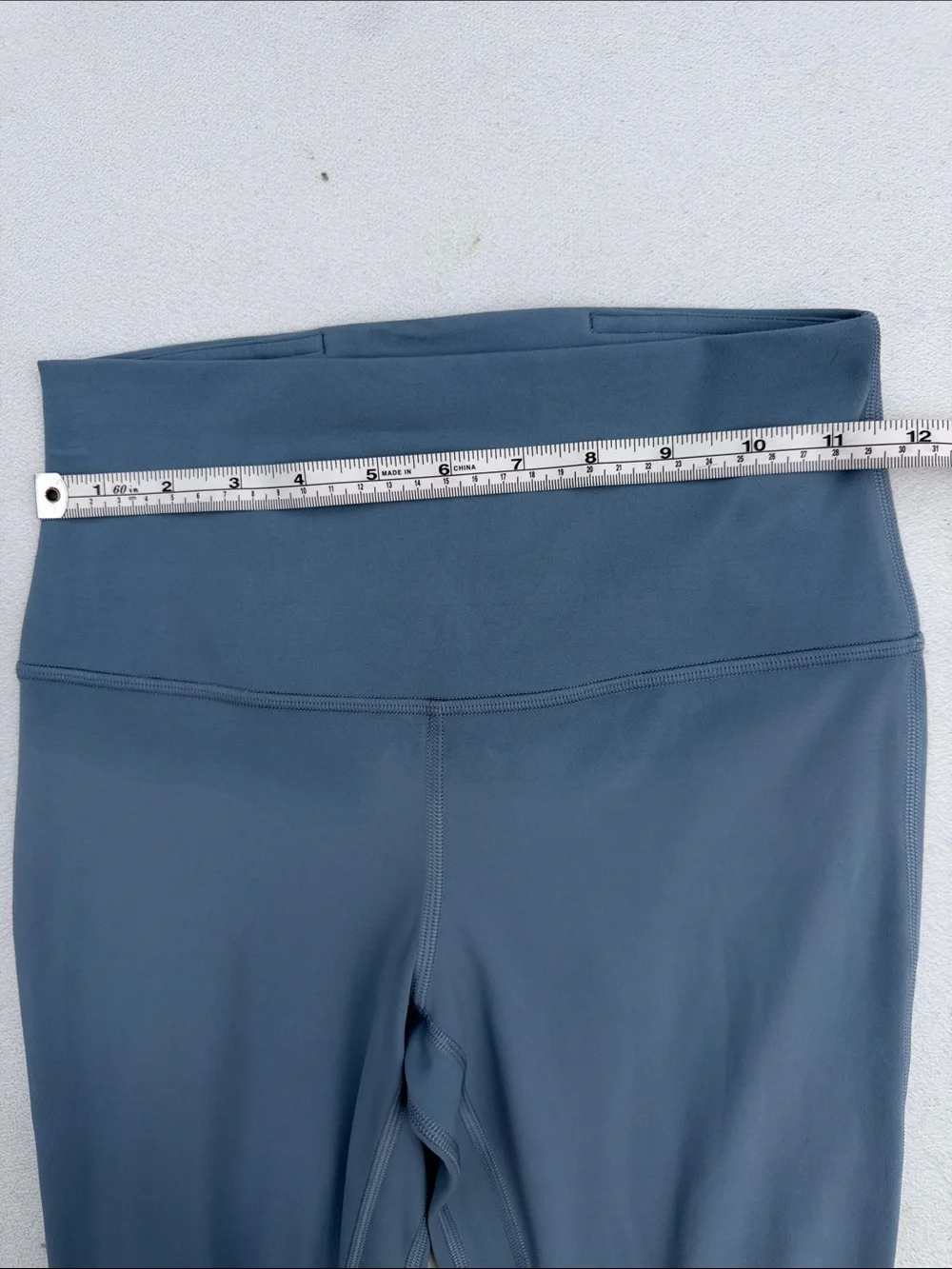 lululemon athletica Ribbed High-Waist Flared Pants in Light Gray Blue